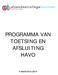 PROGRAMMA VAN TOETSING EN AFSLUITING HAVO