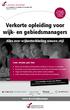 Verkorte opleiding voor wijk- en gebiedsmanagers