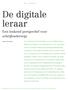 De digitale leraar. Een lonkend perspectief voor. schrijfonderwijs. 31 De digitale leraar. Uit onderzoek naar de kwaliteit van de schrijfproducten