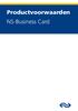 Productvoorwaarden NS-Business Card