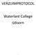 VERZUIMPROTOCOL. Waterlant College IJdoorn