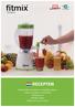 RECEPTEN. Vitaminerijke smoothies en smakelijke sappen Lekkere cocktails en milkshakes Verfrissend ijs Heerlijke soepen Malen met de mini-mixer