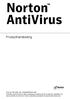 Norton. AntiVirus. Producthandleiding