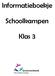 Informatieboekje. Schoolkampen. Klas 3