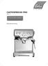 CAFFESPRESSO pro Type 117. Gebruiksaanwijzing