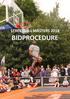 STREETBALL MASTERS 2014 BIDPROCEDURE