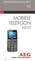 GEBRUIKERSHANDLEIDING MOBIELE TELEFOON M250