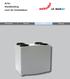 Artic Handleiding voor de installateur. Koeling Ventilatie Filtering