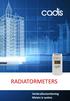 RADIATORMETERS. Verbruiksmonitoring Meten is weten
