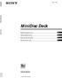 MiniDisc Deck MDS-JE530. Bedienungsanleitung. Gebruiksaanwijzing. Manual de instruções. Istruzioni per l uso. MiniDisc Deck MDS-JE530 3-866-711-43(1)