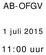 AB-OFGV. 1 juli 2015. 11:00 uur