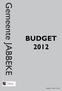 Gemeente JABBEKE BUDGET 2012. Budget 2012 - Pagina 1 van 206