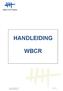 HANDLEIDING WBCR. Handleiding WBCR V2.0 External classification