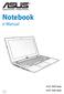 Notebook e-manual. 15.6 : X551 Serie 14.0 : X451 Serie