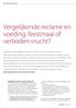 Vergelijkende reclame en voeding: feestmaal of verboden vrucht?