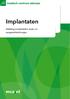 Implantaten. Afdeling mondziekten, kaak- en aangezichtschirurgie. mca.nl