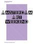Amsterdam Art Weekend 27-30 Nov 2014