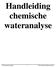 Handleiding chemische wateranalyse