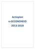 Actieplan e- GEZONDHEID 2013-2018