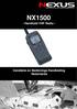 NX1500 - Handheld VHF Radio - Installatie en Bedienings Handleiding Nederlands English