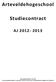 Arteveldehogeschool. Studiecontract