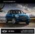 PRIJSLIJST SEPTEMBER 2010. BE MINI. MINI One/D countryman. mini cooper/d countryman. mini cooper s countryman.