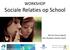 WORKSHOP Sociale Relaties op School. Bart De Clercq (Ugent) Wim Rombaut (mental coach)