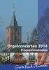 Orgelconcerten 2014. Programmaboekje