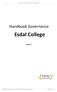 Handboek Governance deel I : Esdal College. Handboek Governance. Esdal College. Deel I