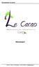 Chocolaterie Le Cacao Menukaart