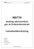 MD770 Analoog, adresseerbare gas- & CO-detectiecentrale Lastenboekbeschrijving