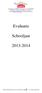 Evaluatie. Schooljaar 2013-2014