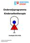 Onderwijsprogramma Kinderoefentherapie Studiegids 2015-2016