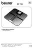 BF 750 O Glazen diagnose weegschaal Gebruiksaanwijzing