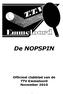 De NOPSPIN Officieel clubblad van de TTV Emmeloord November 2010