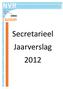 Secretarieel Jaarverslag 2012