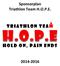 Sponsorplan Triathlon Team H.O.P.E.