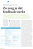 Zo zorg je dat feedback werkt