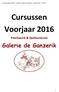 Cursussen Voorjaar 2016