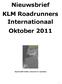 Nieuwsbrief KLM Roadrunners Internationaal Oktober 2011