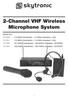 2-Channel VHF Wireless Microphone System