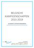 BELGISCHE KAMPIOENSCHAPPEN 2015-2019