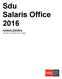 Sdu Salaris Office 2016. HANDLEIDING Geschikt voor Windows XP en hoger