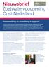Nieuwsbrief Zoetwatervoorziening Oost-Nederland