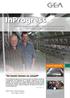 InProgress. Periodiek magazine van de GEA Farm Technologies dealers over melken, koelen, (stal)hygiëne en voeren. nummer 9, najaar 2009