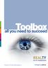 Toolbox. all you need to succeed 13-14-15/05/2014 TOUR & TAXIS BRUSSELS