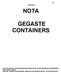 NOTA GEGASTE CONTAINERS