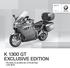 BMW Motorrad Tour. BMW maakt rijden geweldig. K 1300 GT Exclusive Edition K 1300 GT EXCLUSIVE EDITION