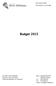 Budget 2015. Voorzitter: Mike Nachtegael Adres: Abingdonstraat 99