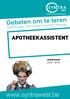 Voltijdse dagopleidingen. Opleidingen voor ondernemende mensen APOTHEEKASSISTENT SECRETARIAAT 2015-2016. www.syntrawest.be